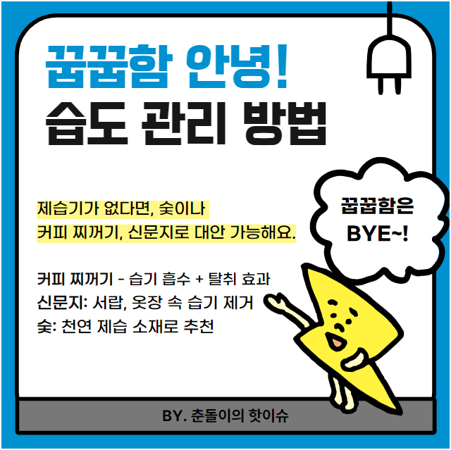 3️⃣ 꿉꿉함 안녕! 여름철 습도 관리법