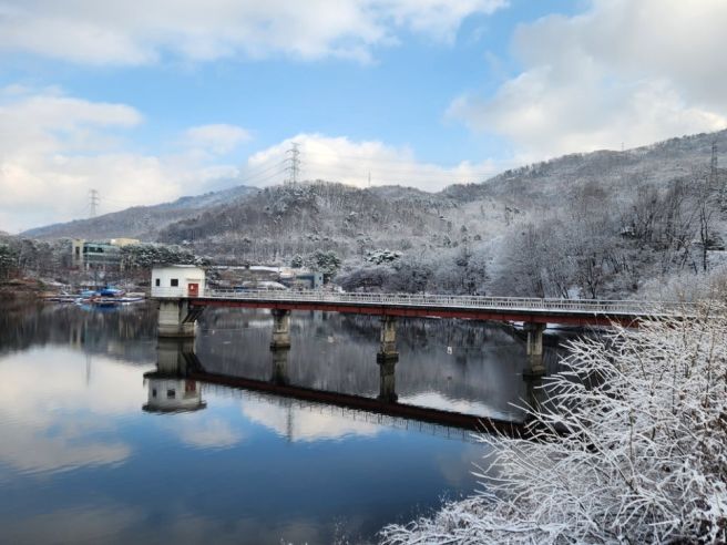 파주 여행지, 마장호수 출렁다리 겨울여행