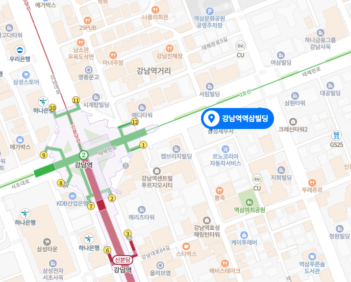 강남역 역삼빌딩 위치