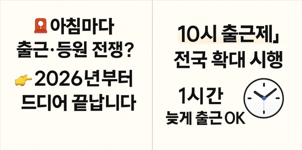 육아기10시출근제시행