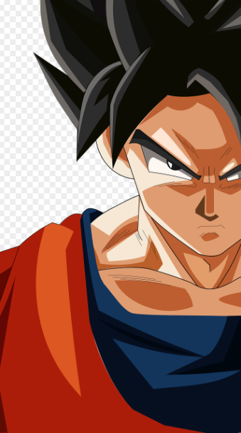 드래곤볼 손오공 애니메이션 캐릭터 클로즈업 일러스트