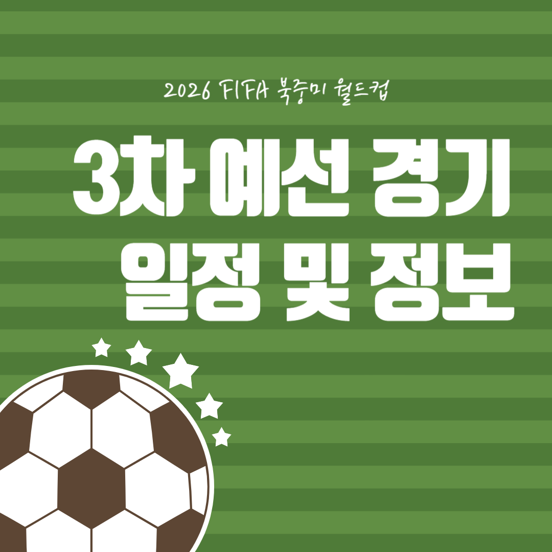 2026 FIFA 북중미 월드컵 3차예선 경기일정