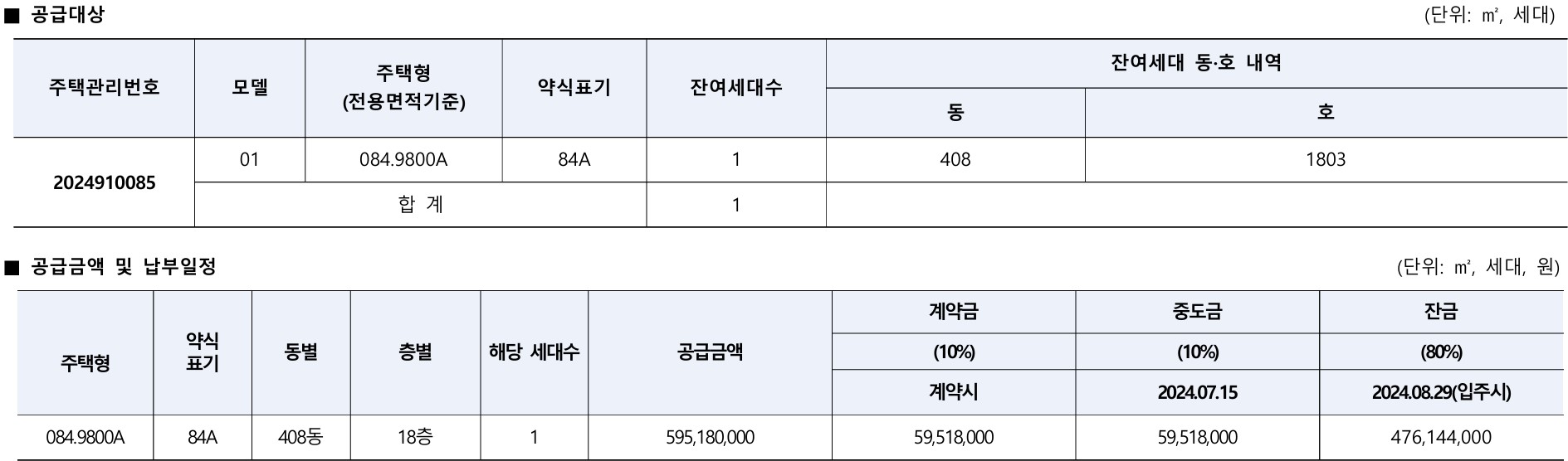 e편한세상 금빛 그랑메종 아파트 무순위 청약 신청 방법 4억 줍줍