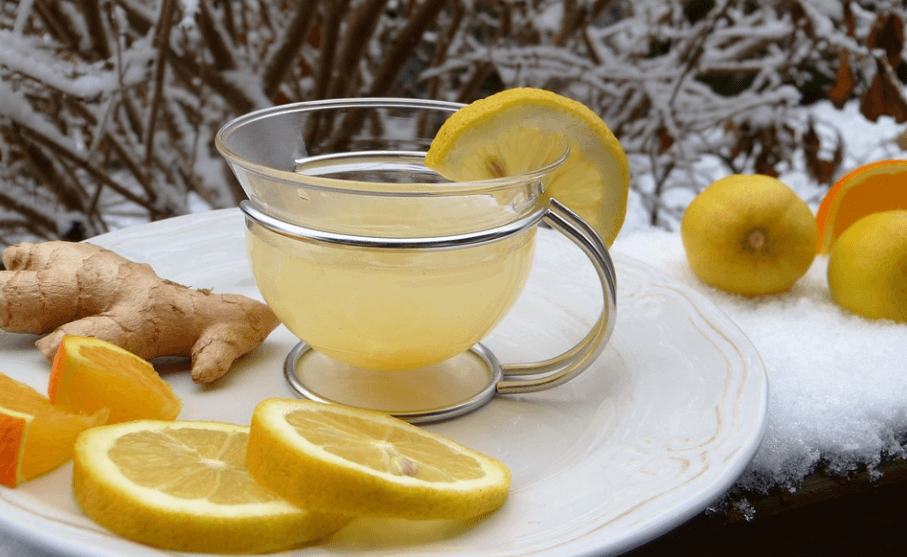 두통에 좋은 차가 되는 생강과 레몬
