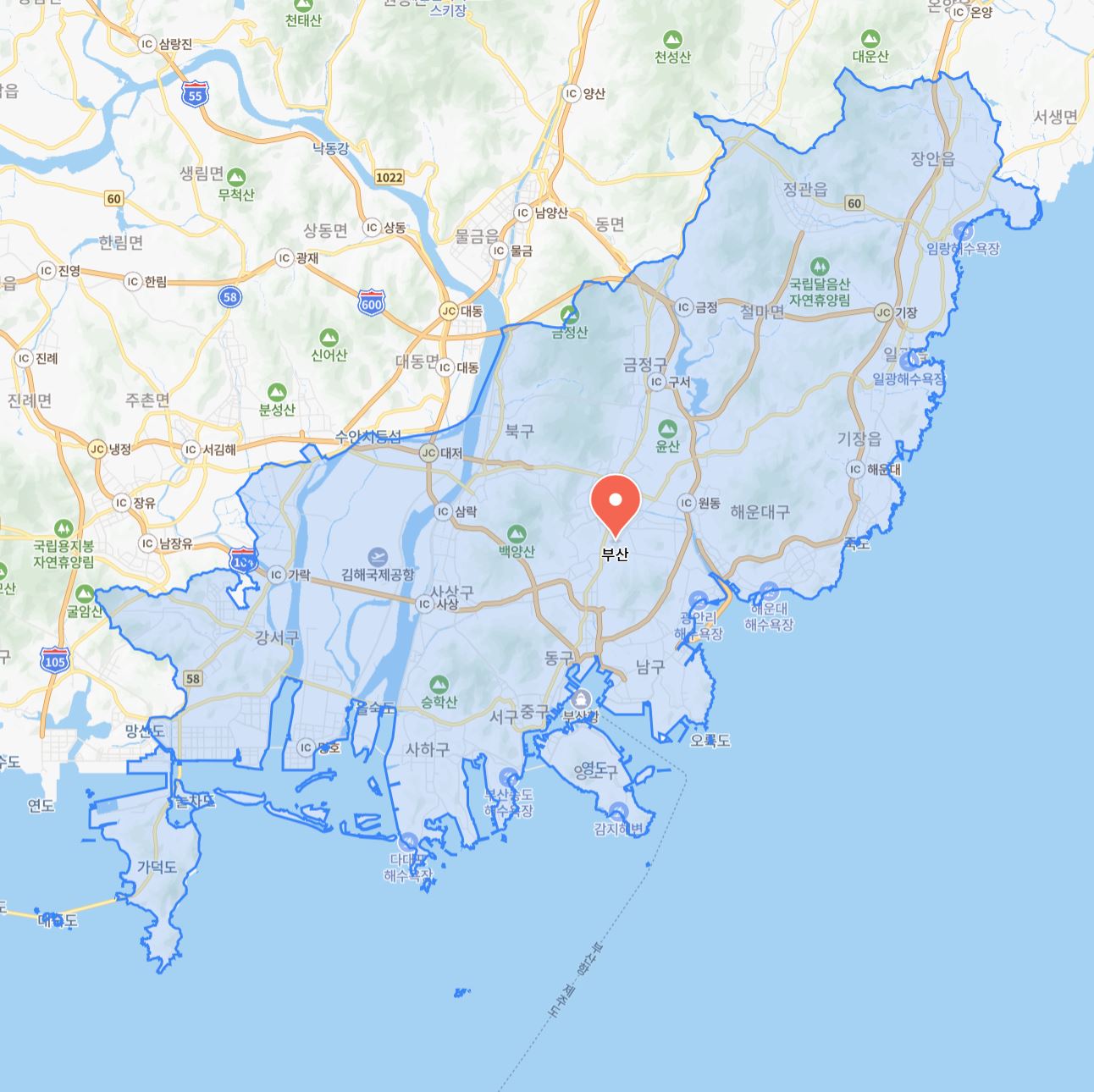 부산 지도