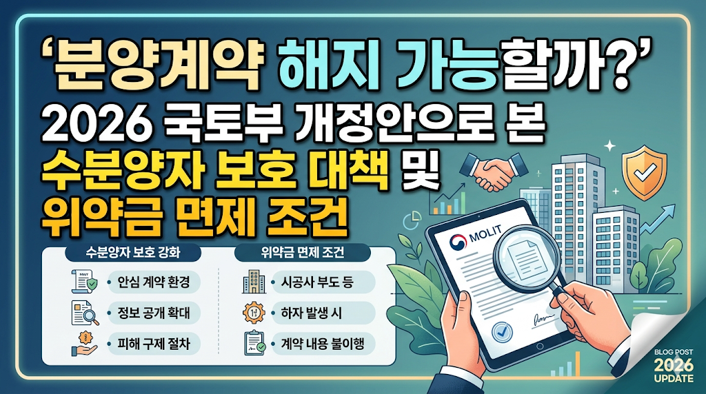 "입주 3개월 지연, 계약금 돌려받을 수 있나요?" 2026 분양계약 해제 실무 가이드