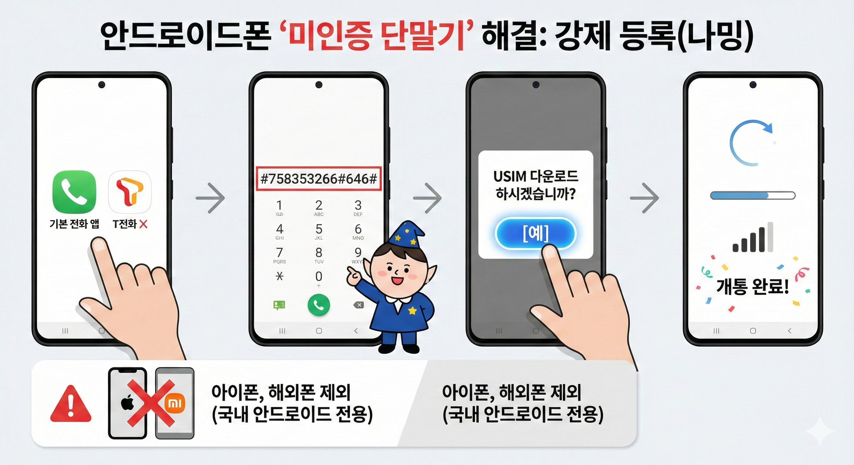 안드로이드폰 강제 나밍방법