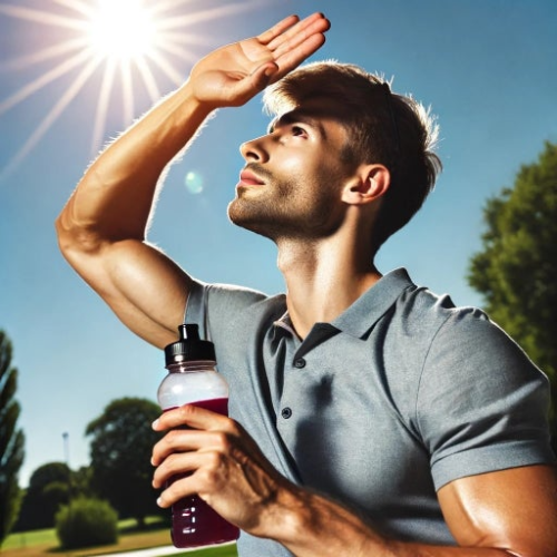 햇살을 가리고 있다