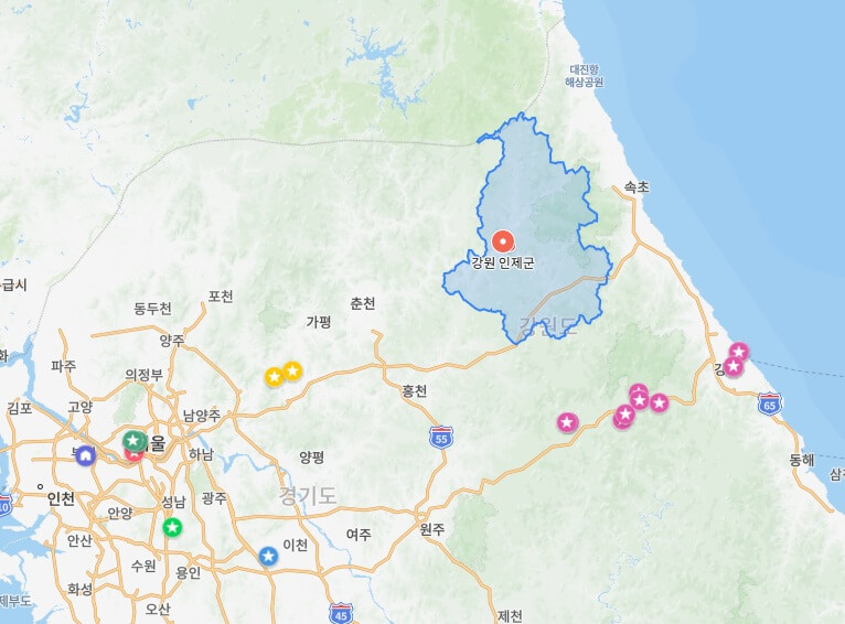 인제산불교통현황