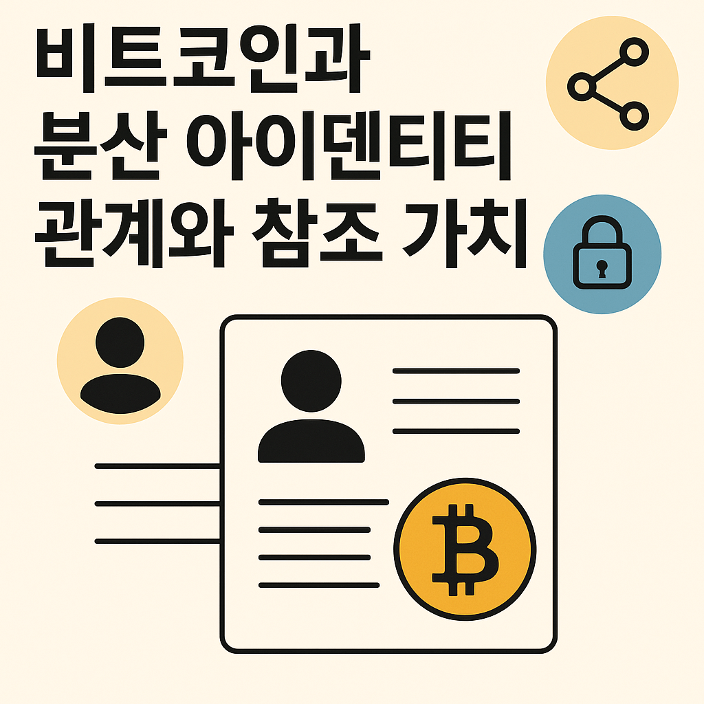 비트코인과 분산 아이덴티티 관계와 참조 가치