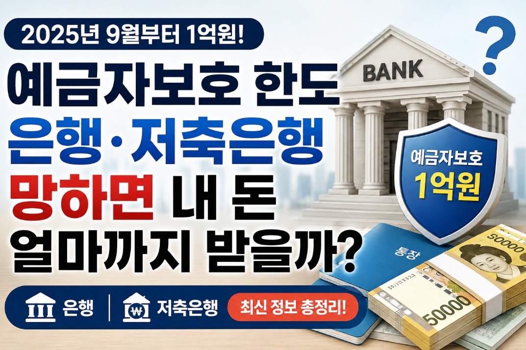 예금자보호 한도|은행·저축은행 망하면 내 돈 얼마까지 받을까?