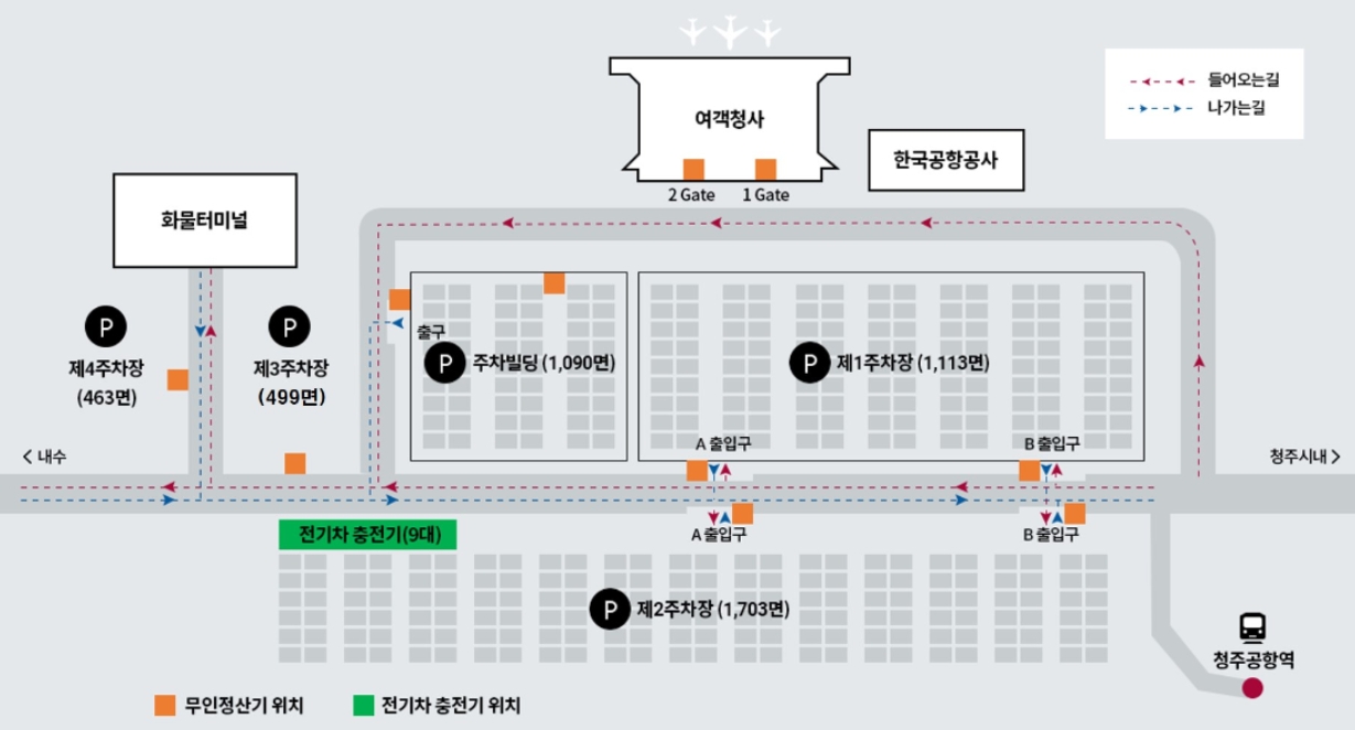 청주공항-주차요금