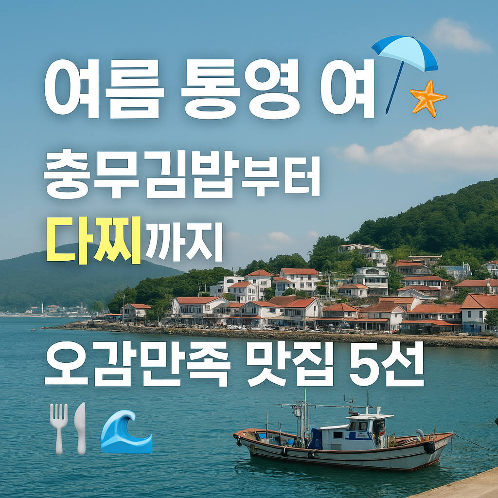 📍여름 통영 맛집 여행 가이드