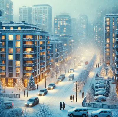 눈오는날-도시-차-사람들