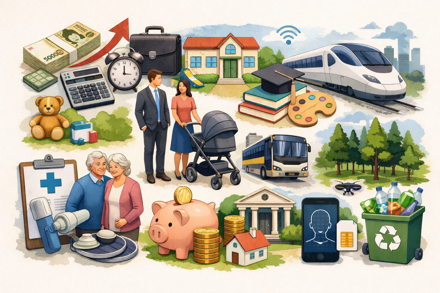 2026년부터 달라지는 정부 정책을 한눈에 보여주는 썸네일 이미지