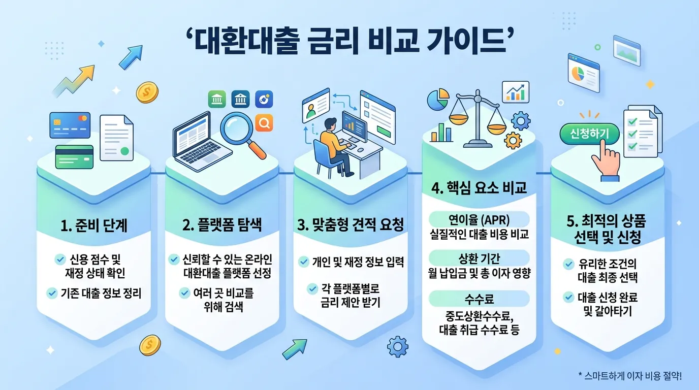 대환대출 플랫폼 금리 비교 방법