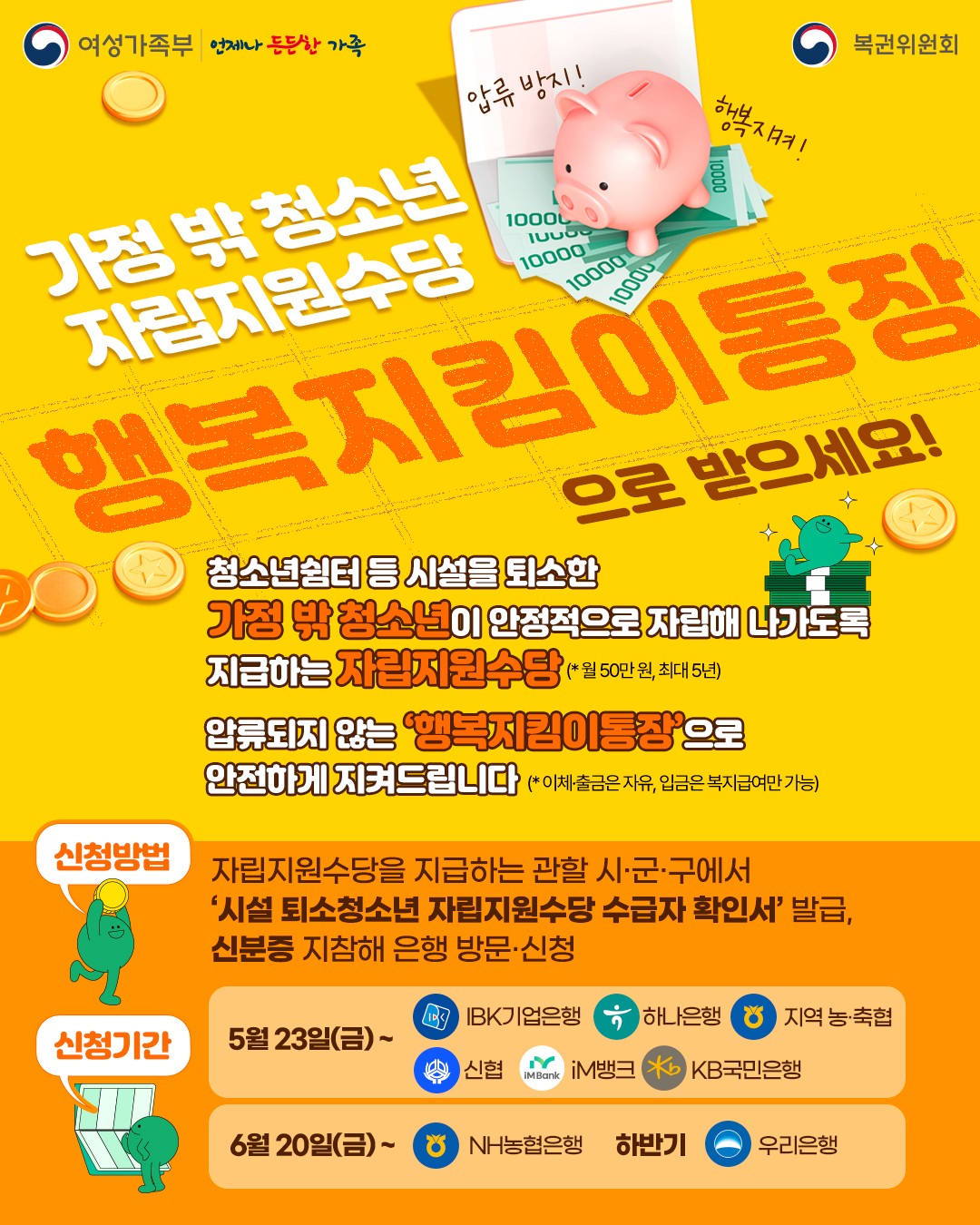 행복지킴이통장 발급방법