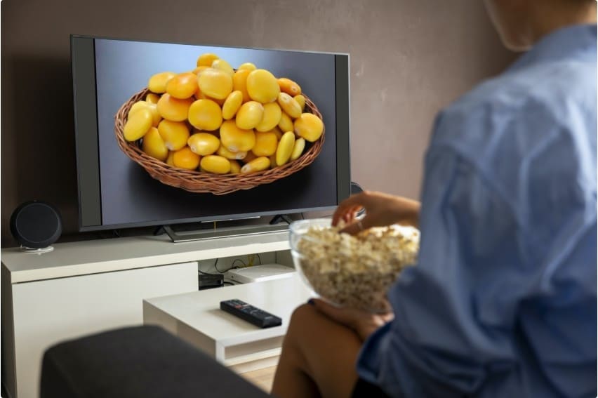 루피니빈의-효능을-TV에서-설명하고-있는 모습