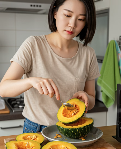 단호박 찌는 법 : 전자렌지