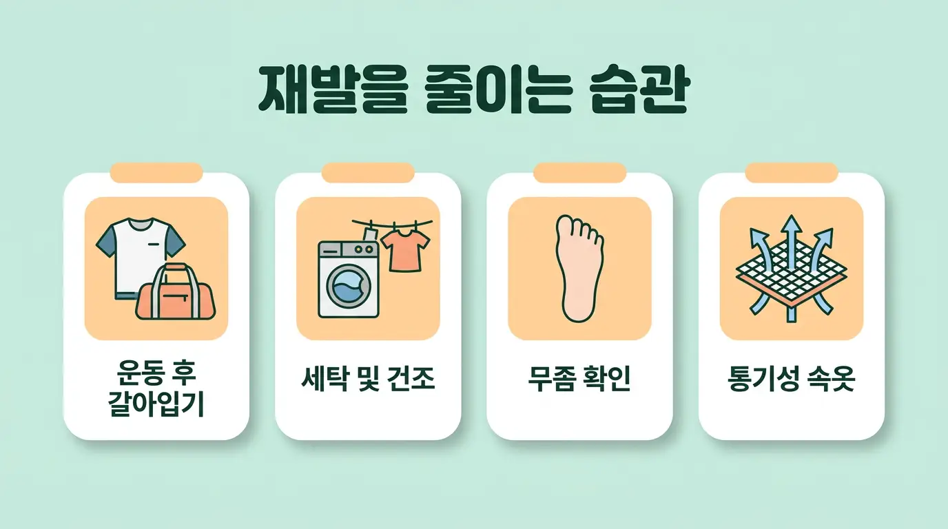 사타구니 가려움증 재발 줄이는 생활 습관 통풍 건조 발무좀 관리