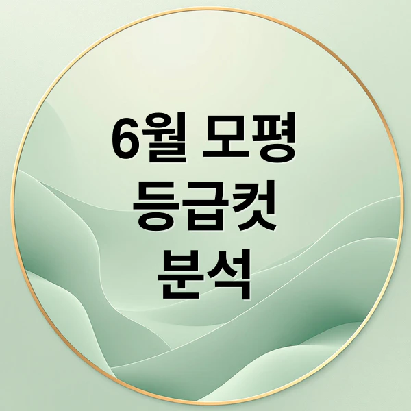 6월 모평 등급컷 분석 문구