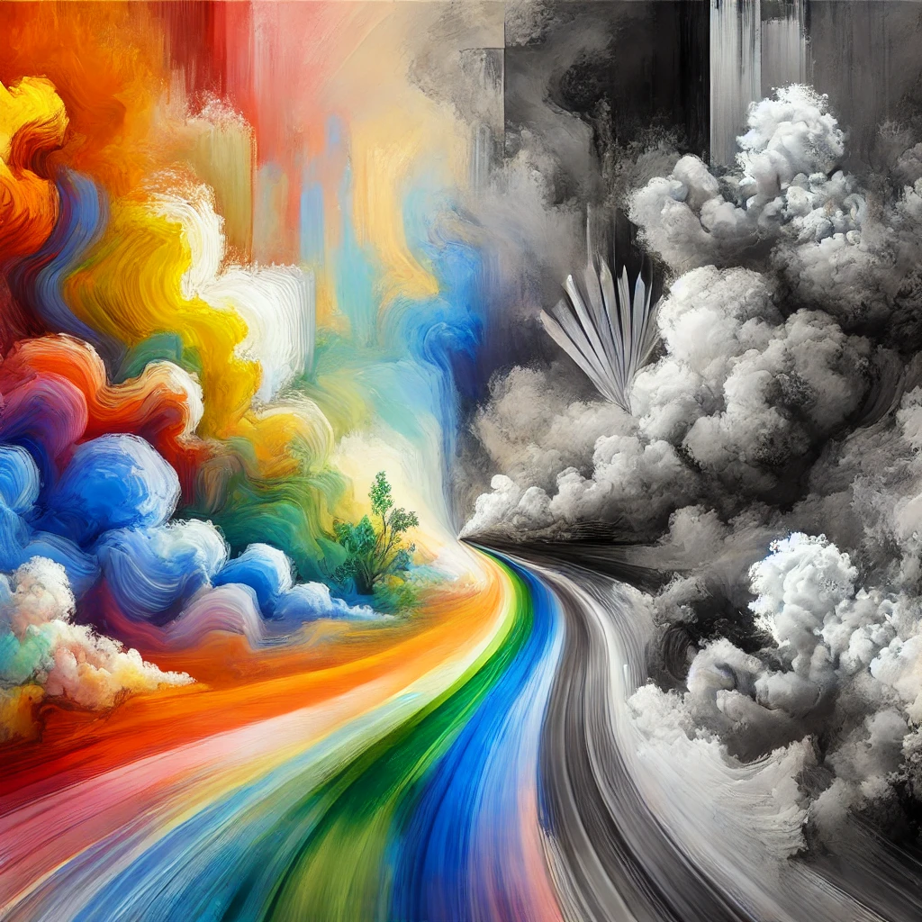 유채색과 무채색의 이미지