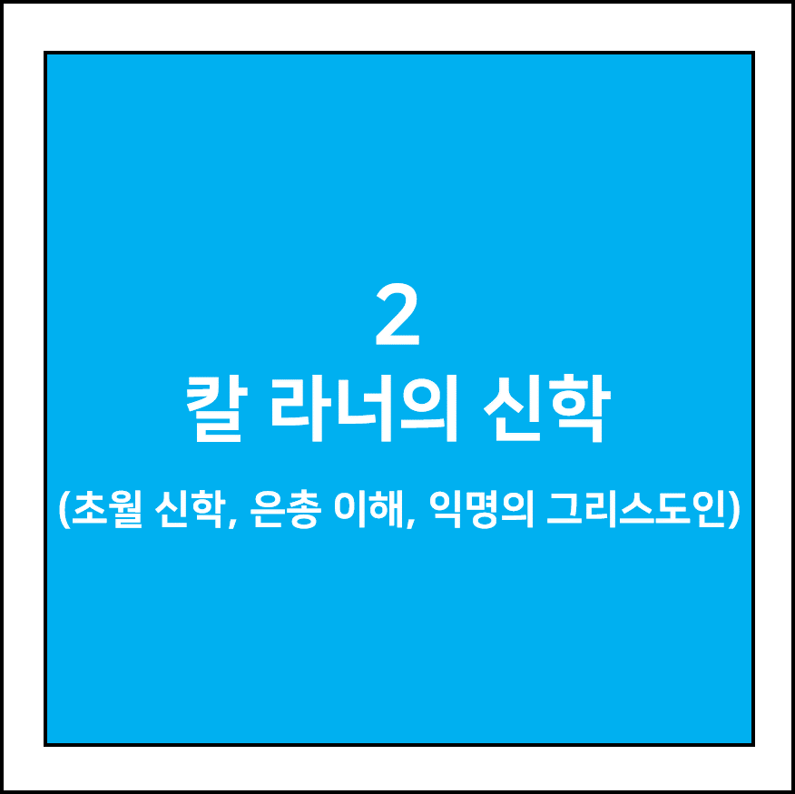 칼 라너의 신학 (초월 신학, 은총 이해, 익명의 그리스도인)