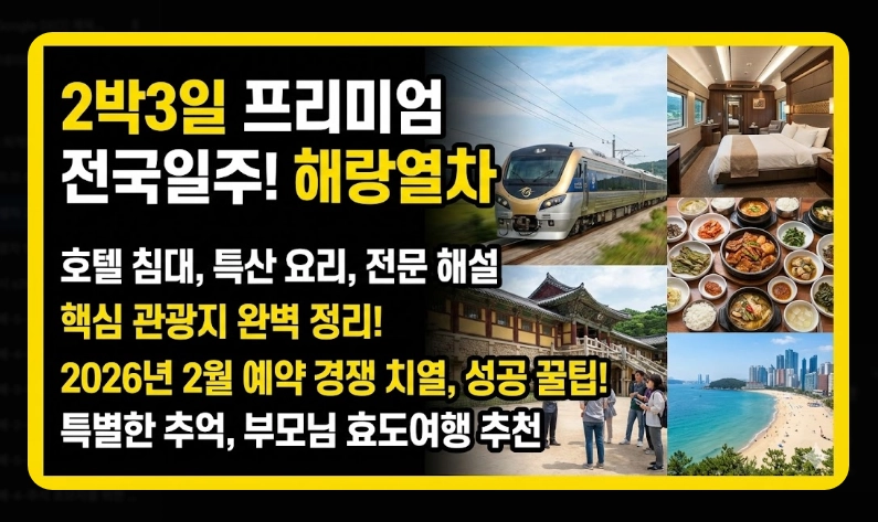 해랑열차 2박3일 전국일주 코스 [2026년 기준] 객실 가격 비교 및 할인 예약 꿀팁 (6)