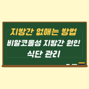 지방간 없애는 방법 비알코올성 지방간 원인과 식단 관리