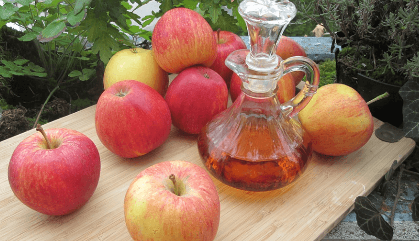 식초와 함께 놓여 있는 여러 가지 양념 사진 - 1