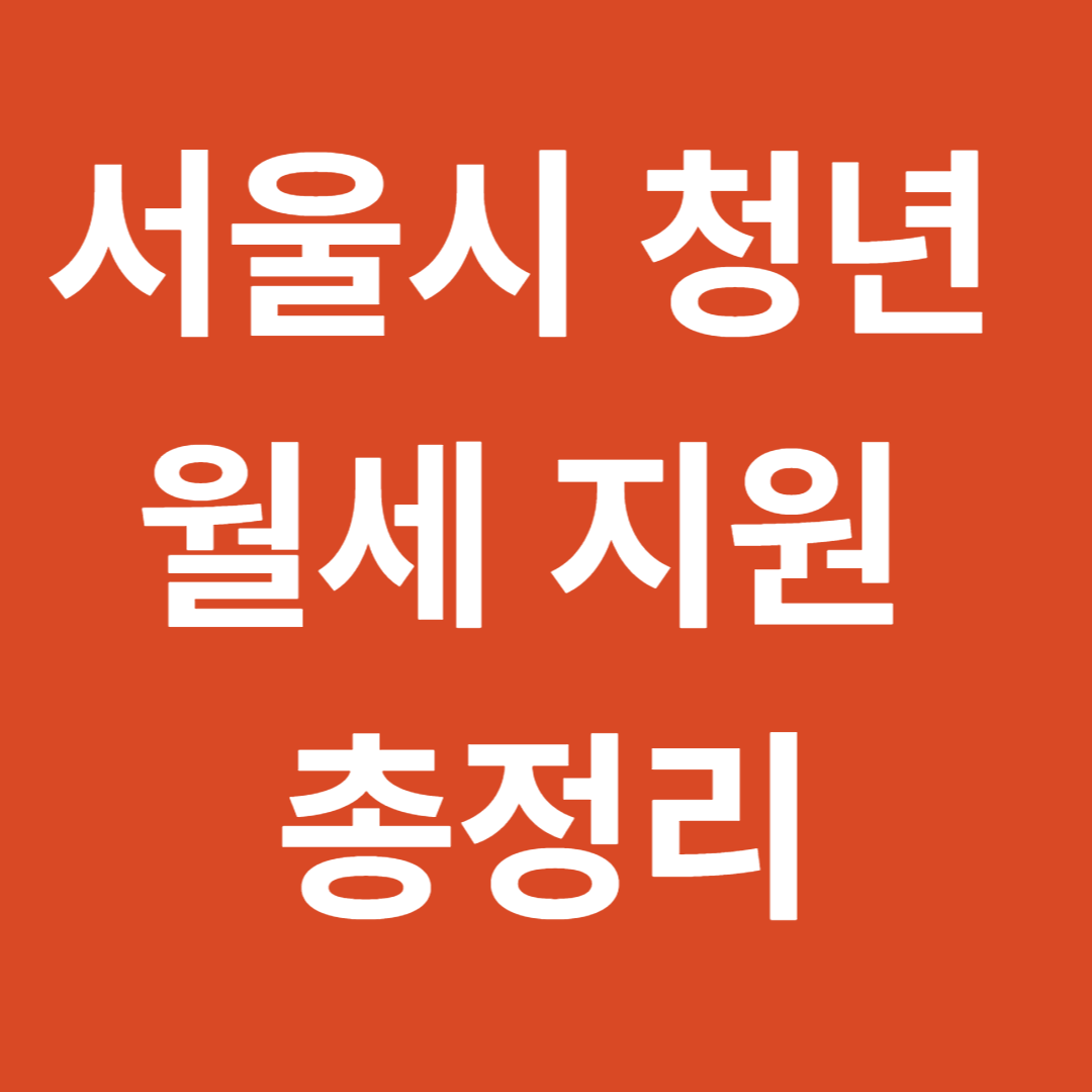 서울시 청년 월세 지원