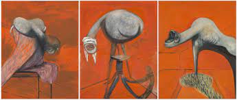Three Studies for Figures at the Base of a Crucifixion', Francis Bacon, 1944