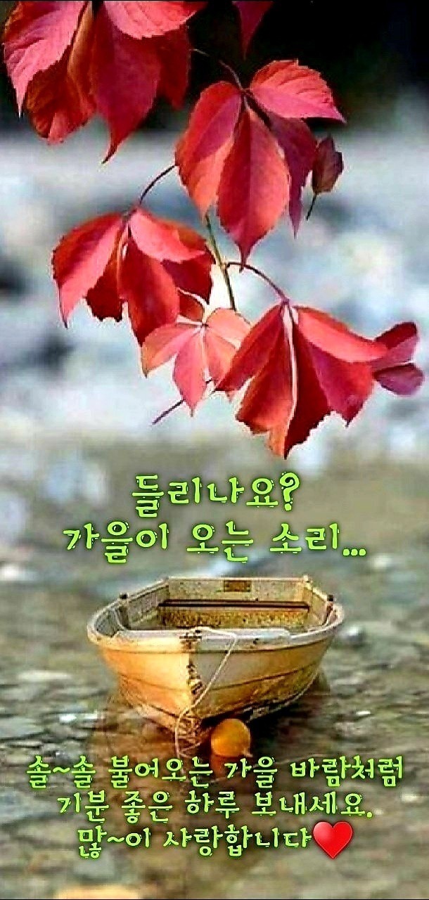 들리나요? 가을이 오는 소리...