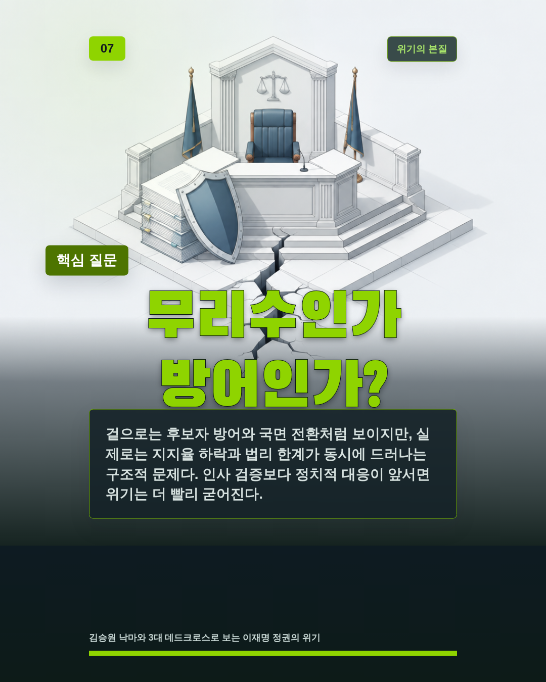 무리수인가 방어인가?