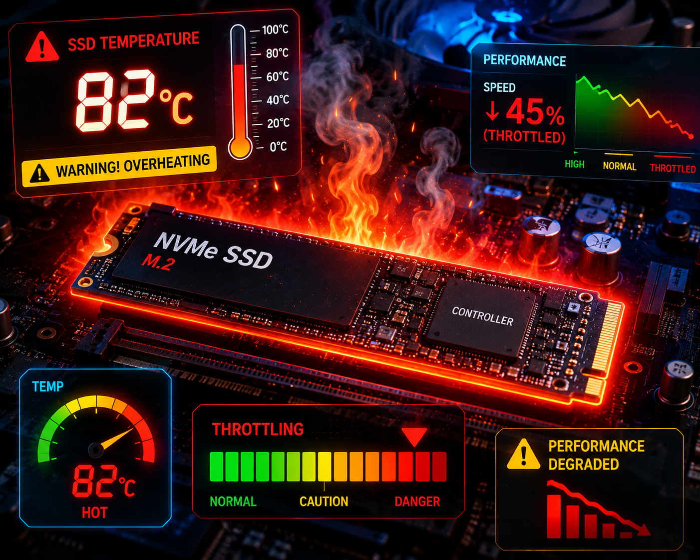 SSD 온도 과열 스로틀링 성능저하 해결방법 총정리 대용량 파일 전송 시 느려짐 원인