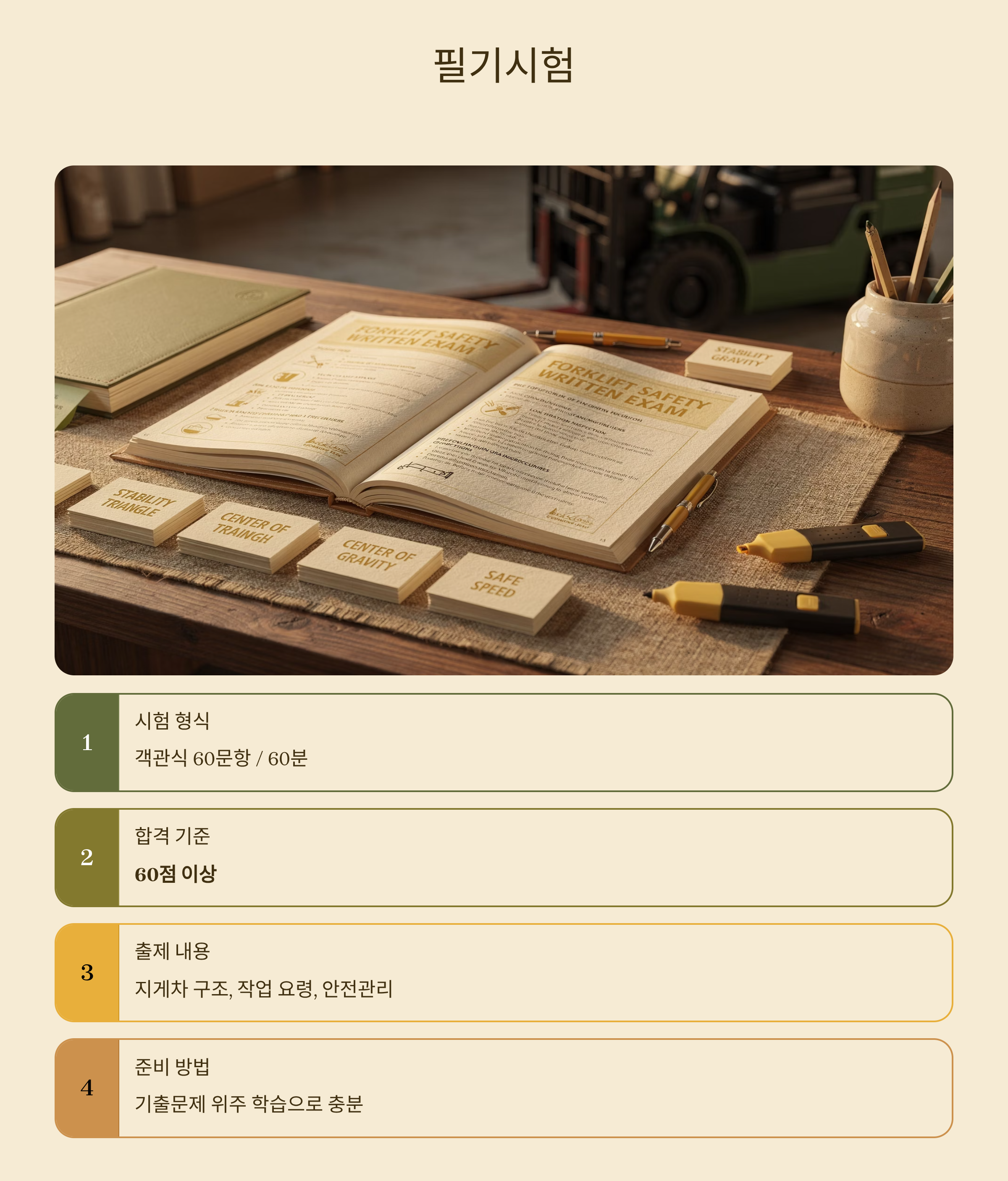 지게차 면허 따기 필기시험