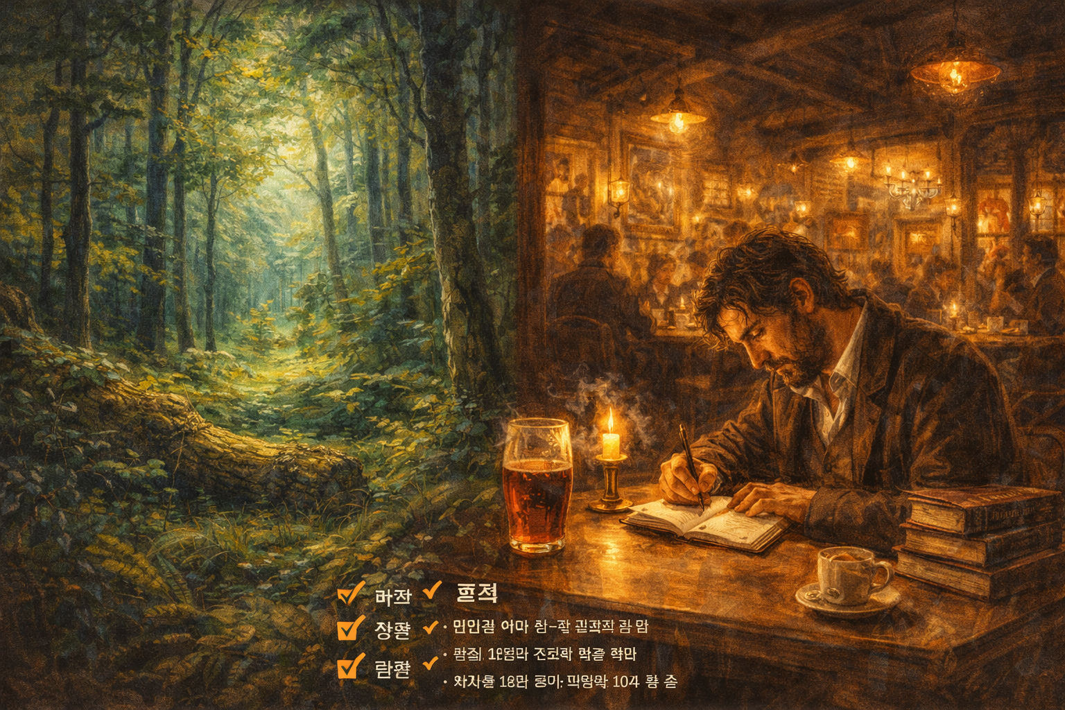숲속보다 술집에서 문장이 잘 써지는 환경의 비밀 이미지