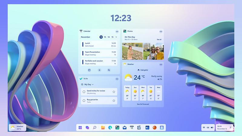 윈도우 12 바탕화면