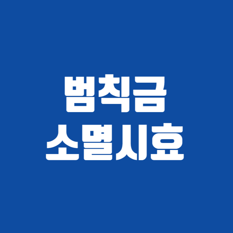 범칙금 소멸시효