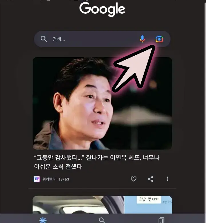 모바일 핸드폰에서 내 사진 이미지 구글링 구글 검색하는 방법