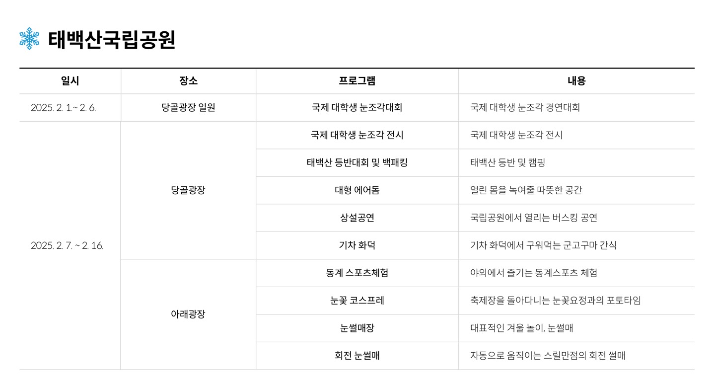 태백산 눈축제