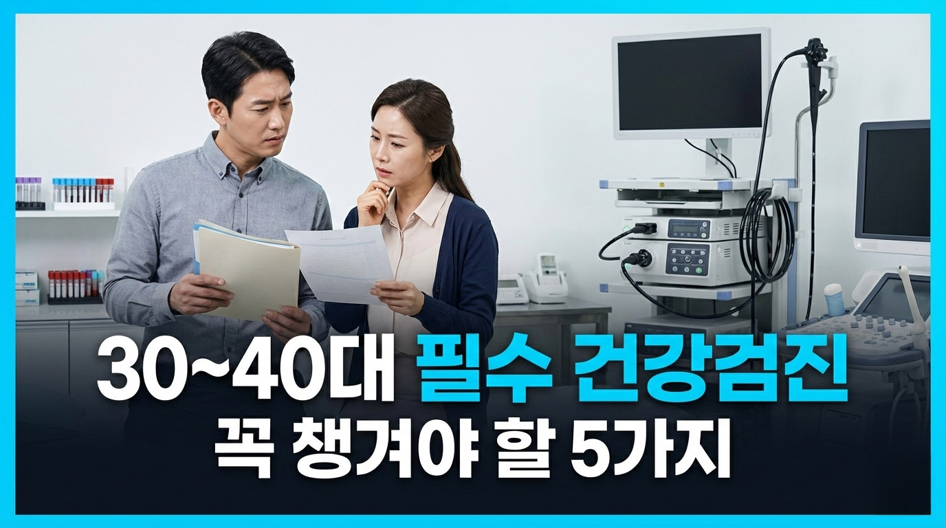 30~40대 건강검진 꼭 챙겨야 하는 항목 5가지