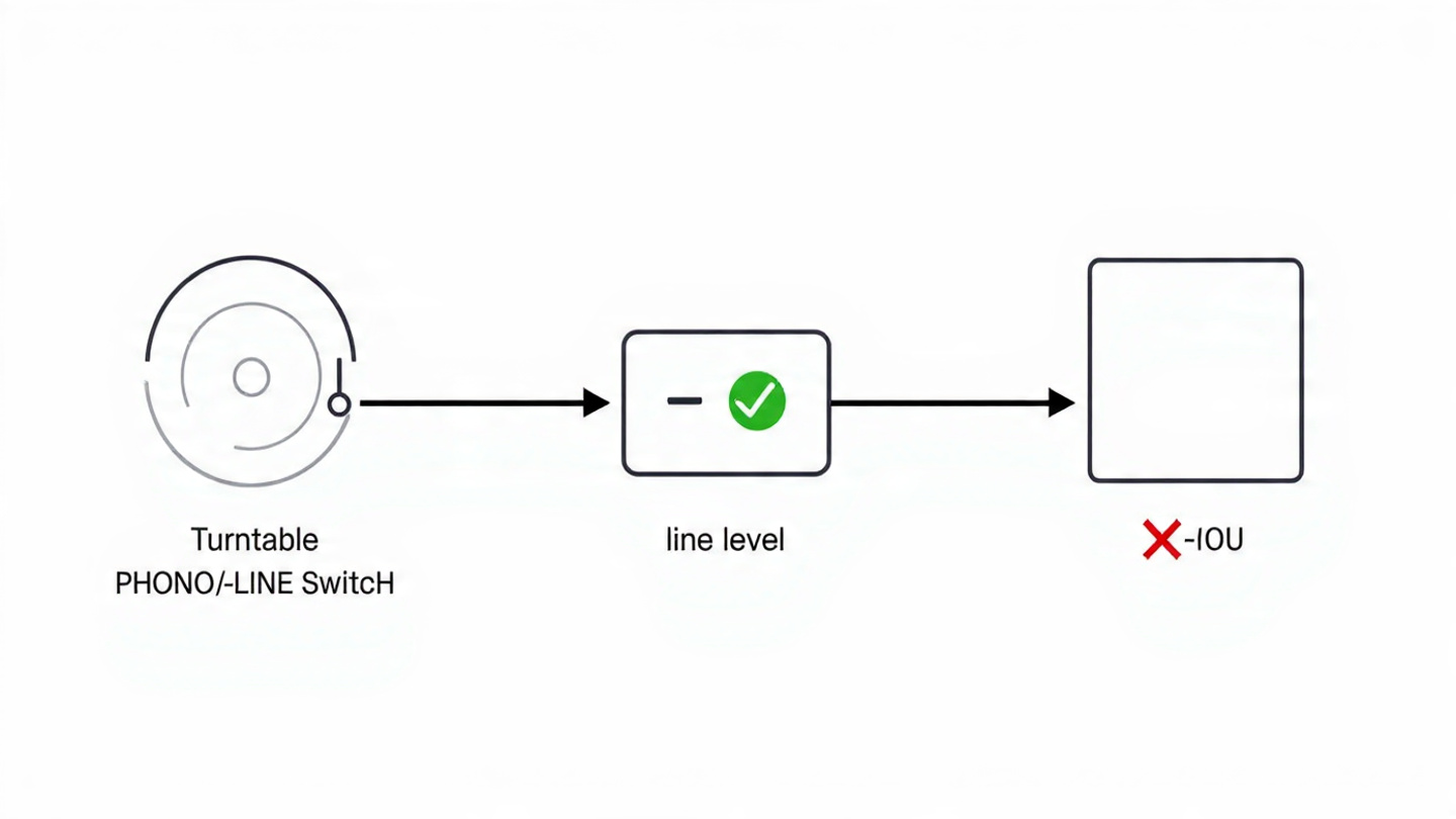 더블 포노 연결 실수 한눈에 보기