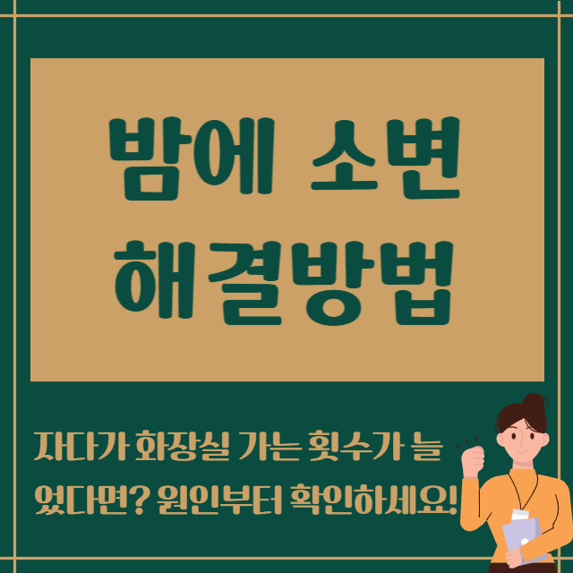 밤에 소변 해결방법
