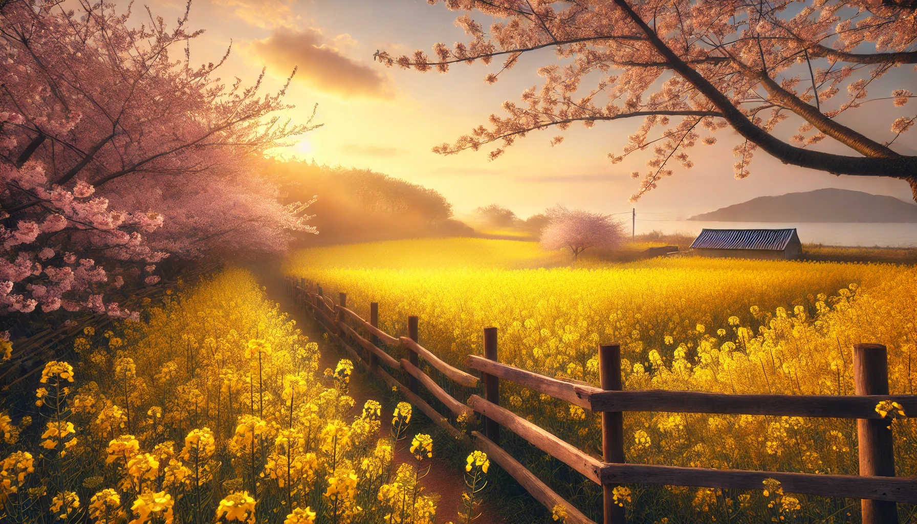 제주도 유채꽃밭