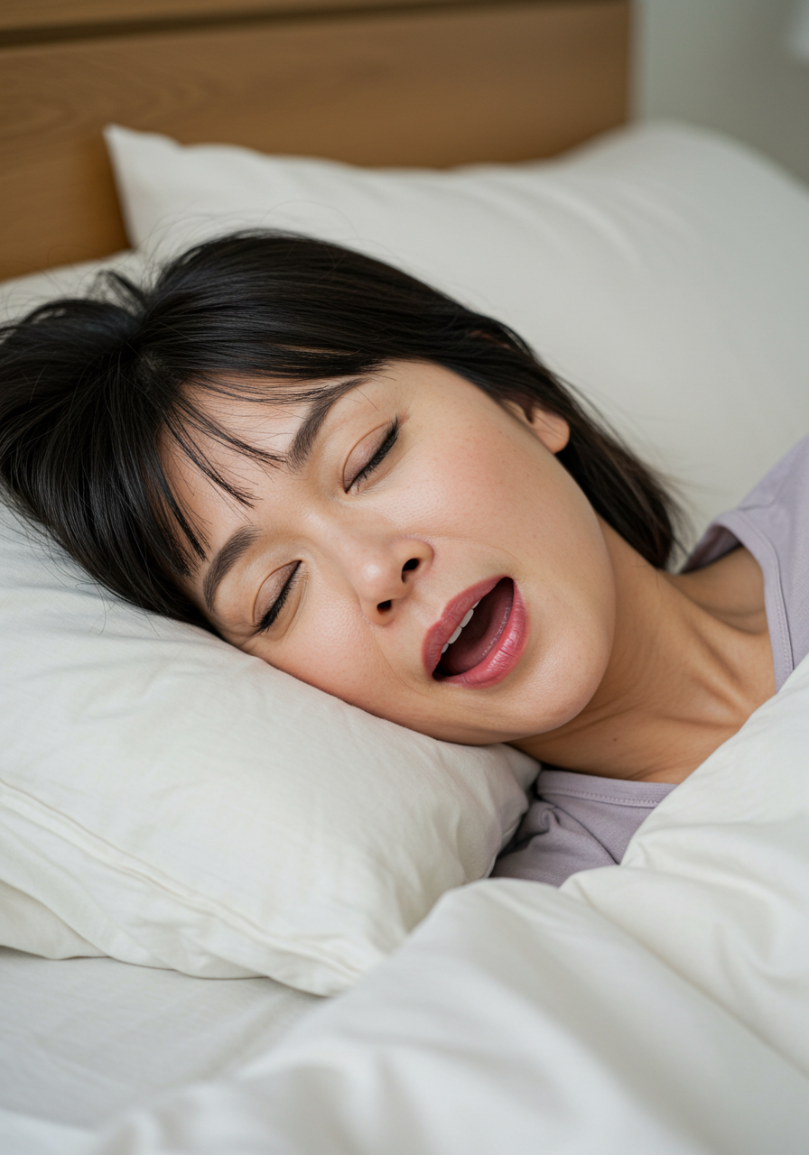 입벌리고 자는 모습