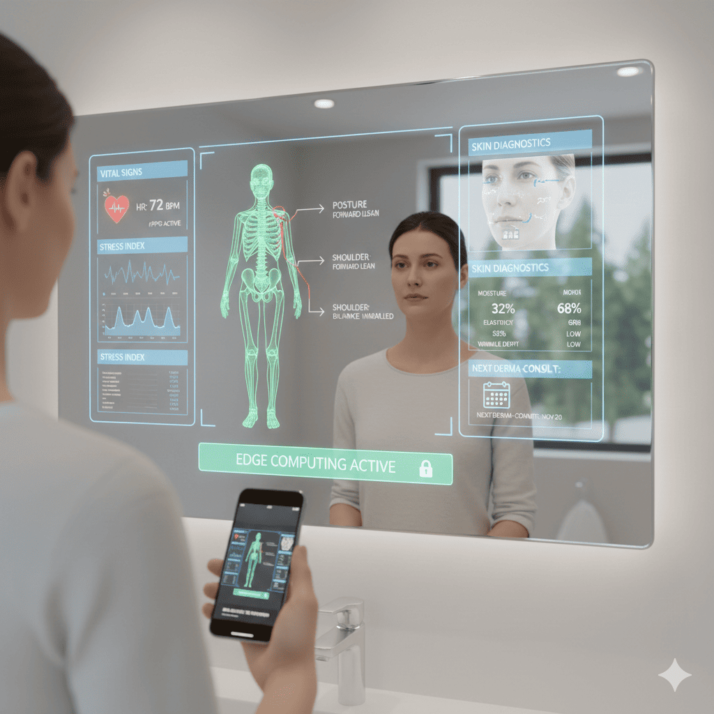 스마트 미러 기반 홈 헬스케어: 기술적 가시성 및 데이터 아키텍처 분석