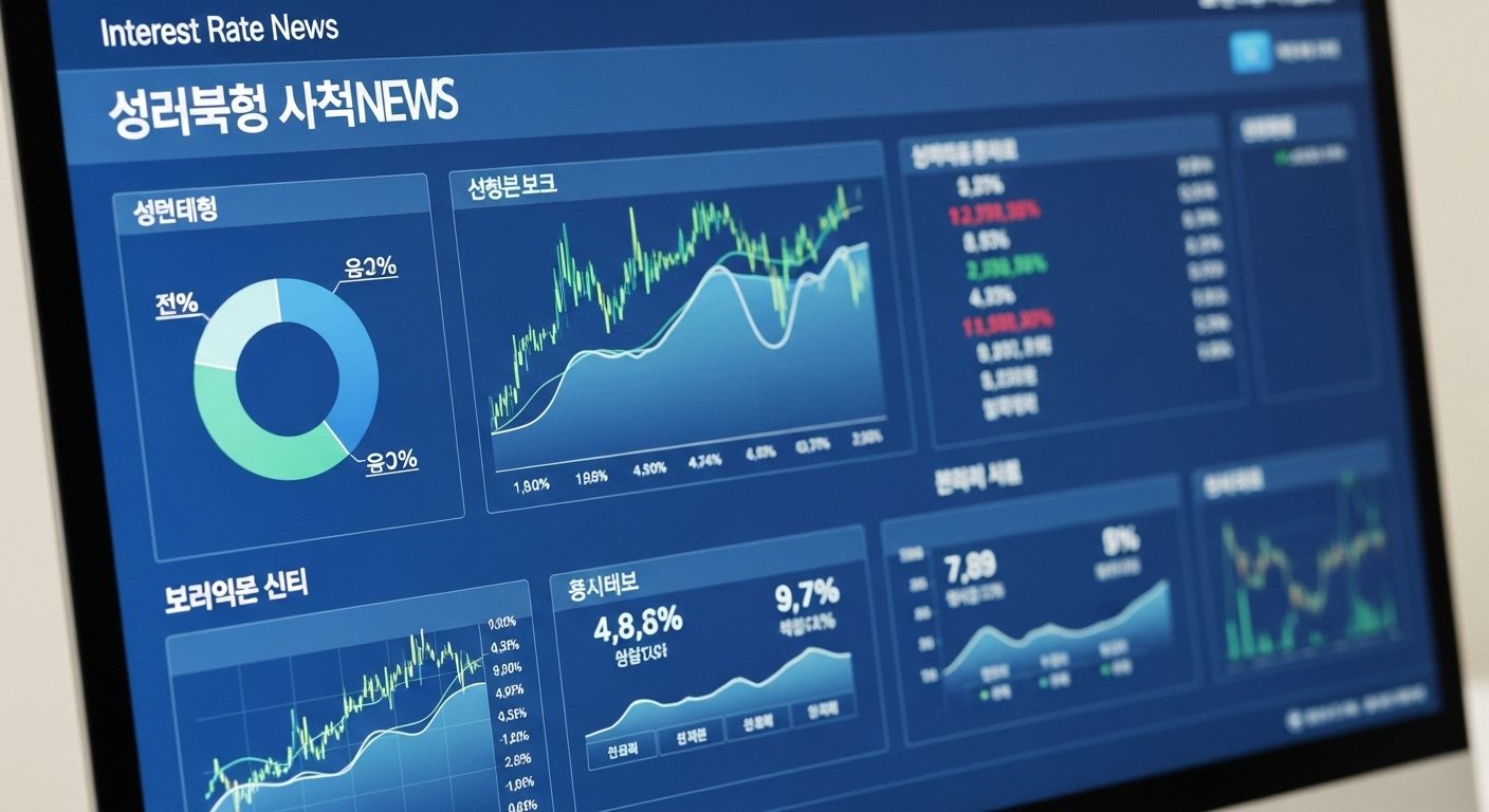 금리 관련 실시간 정보 화면