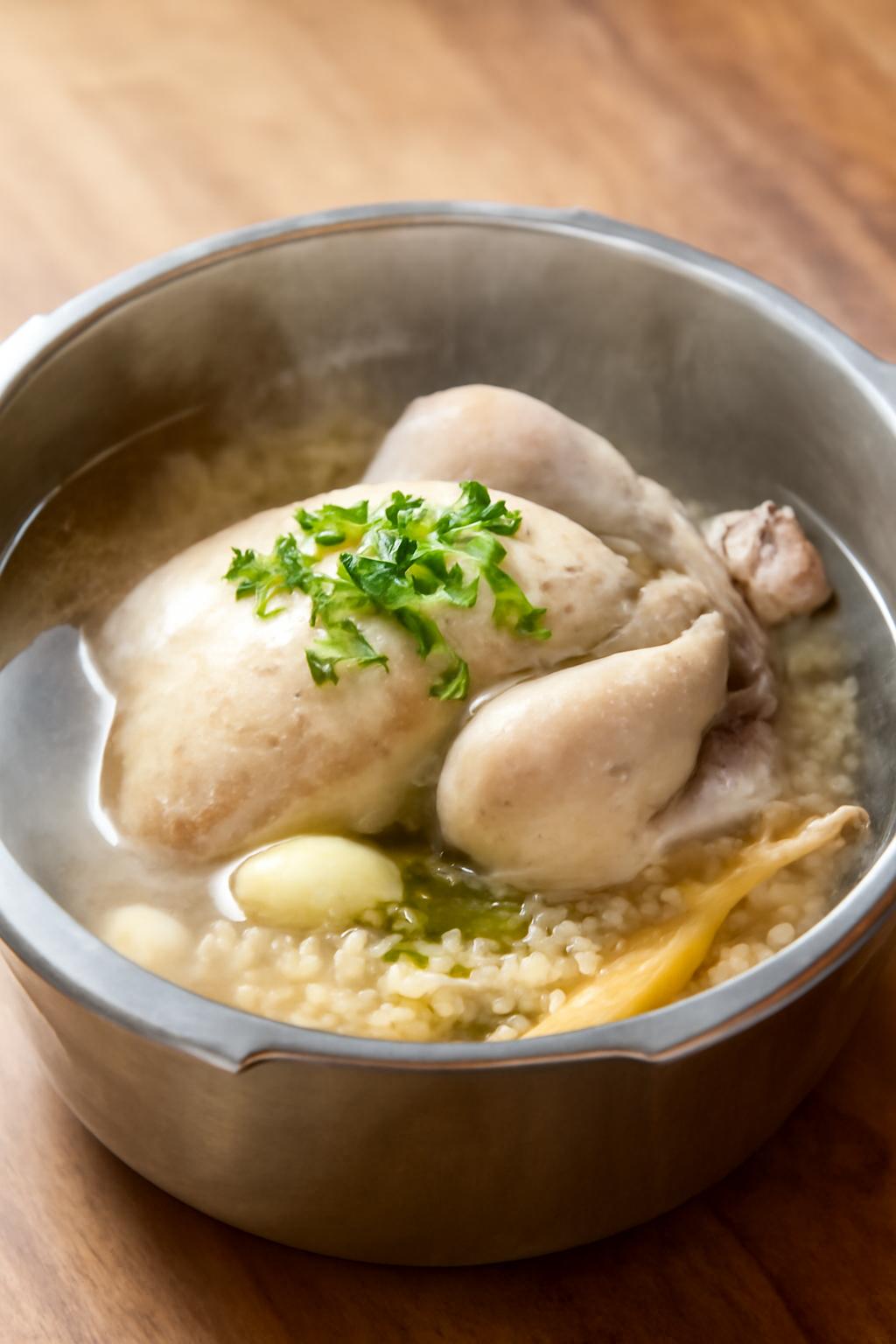 압력솥 삼계탕 찹쌀