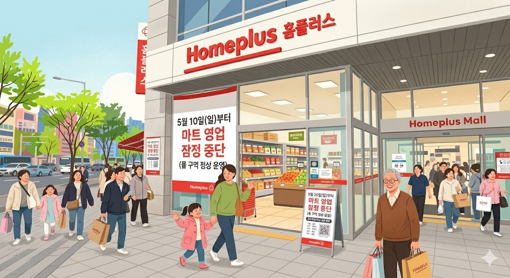 홈플러스 마트 37개점 영업 중단 및 임시 휴업 대상 점포